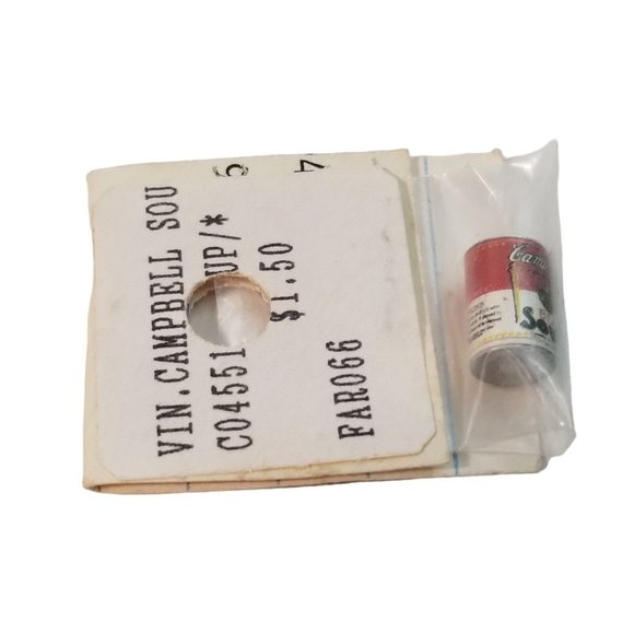 Dollhouse Miniature Groceries Cans of Soup (2) Campbells Store Kitchen Fridge - Picture 6 of 9